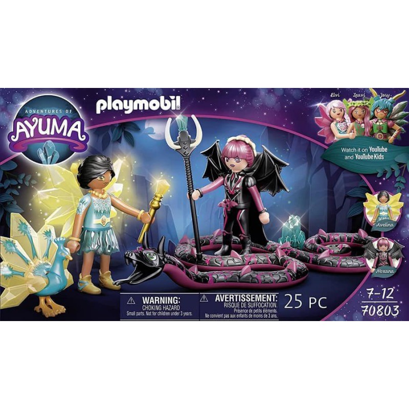 Playmobil: Ayuma - 70803 Crystal Fairy e Bat Fairy com animais de alma
