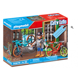 Playmobil:  City Life - Set de Oferta Oficina de E-Bicicletas - 70674