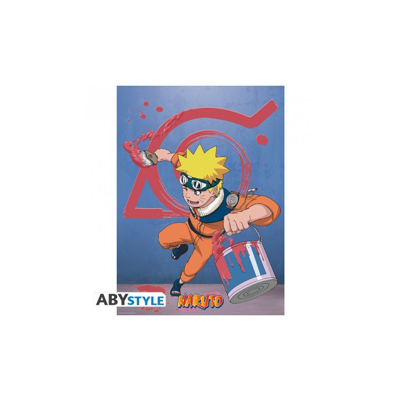 NARUTO - Poster 'Naruto & Konoha emblem' (52x38)
