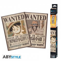 ONE PIECE - Set 2 Chibi Posters - Wanted Luffy & Ace (52x35)