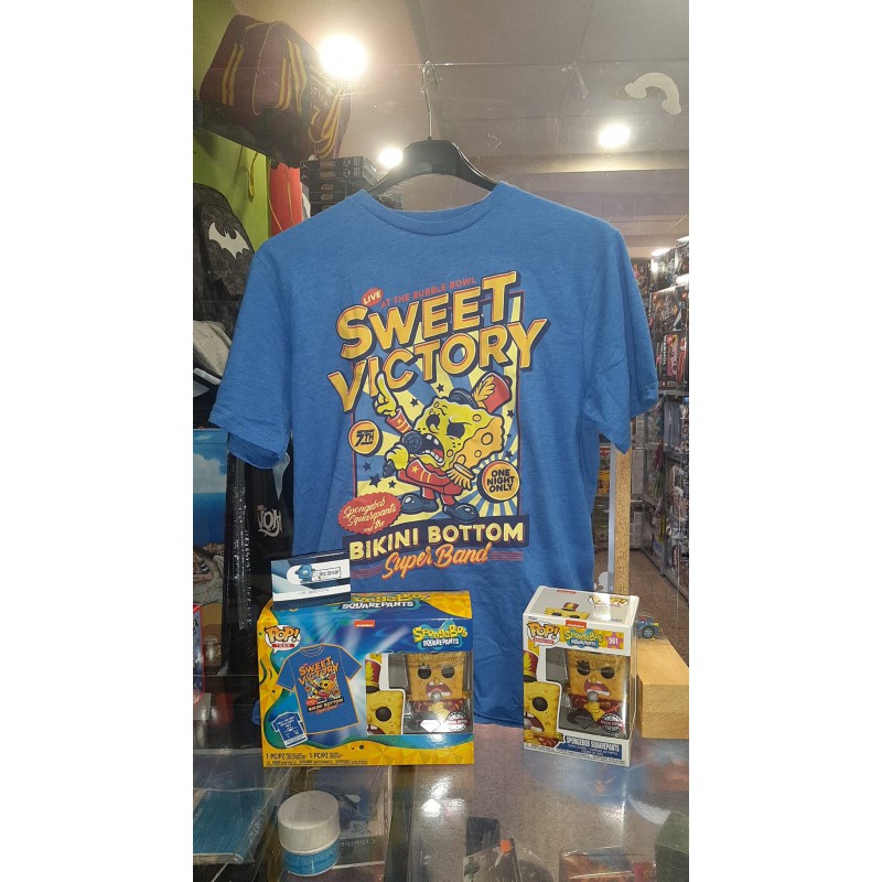 Pop! & Tee: Spongebob Squarepants: Spongebob Band - T-Shirt + Funko Pop Animation: Spongebob Squarepants 561 Special Edition