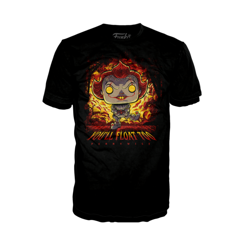 Funko Tee:IT - T-SHIRTS - Pennywise Flame