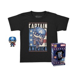 Funko Pocket POP & Tee:Marvel - Captain America