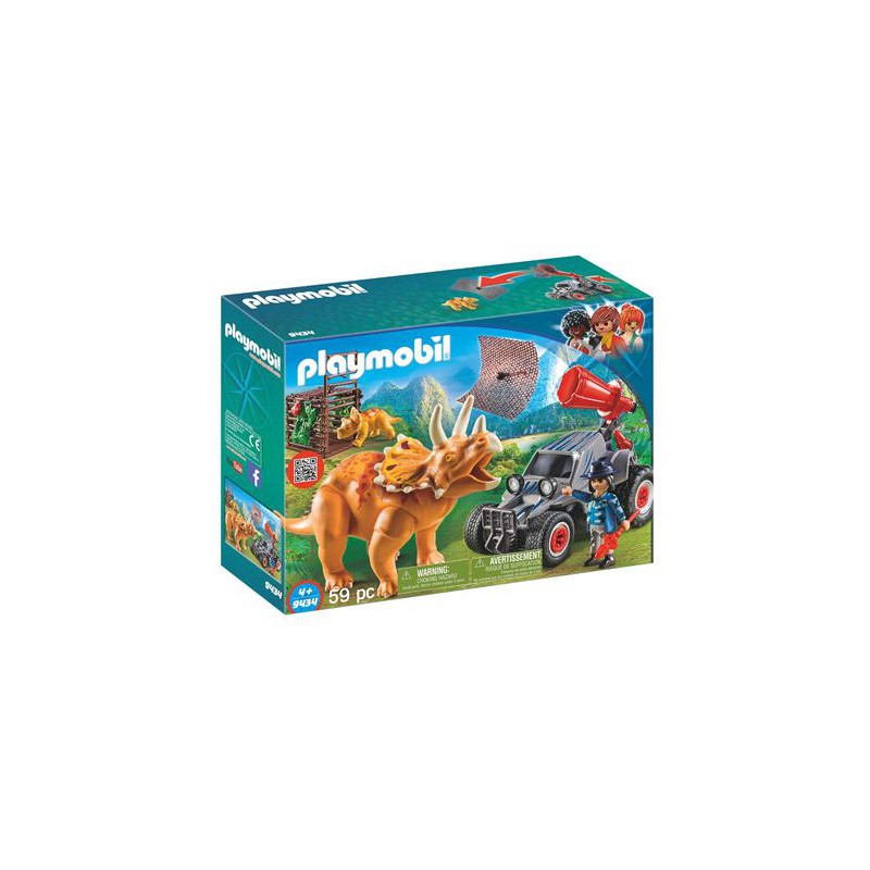PLAYMOBIL Dinos: Carro com Triceratops 9434