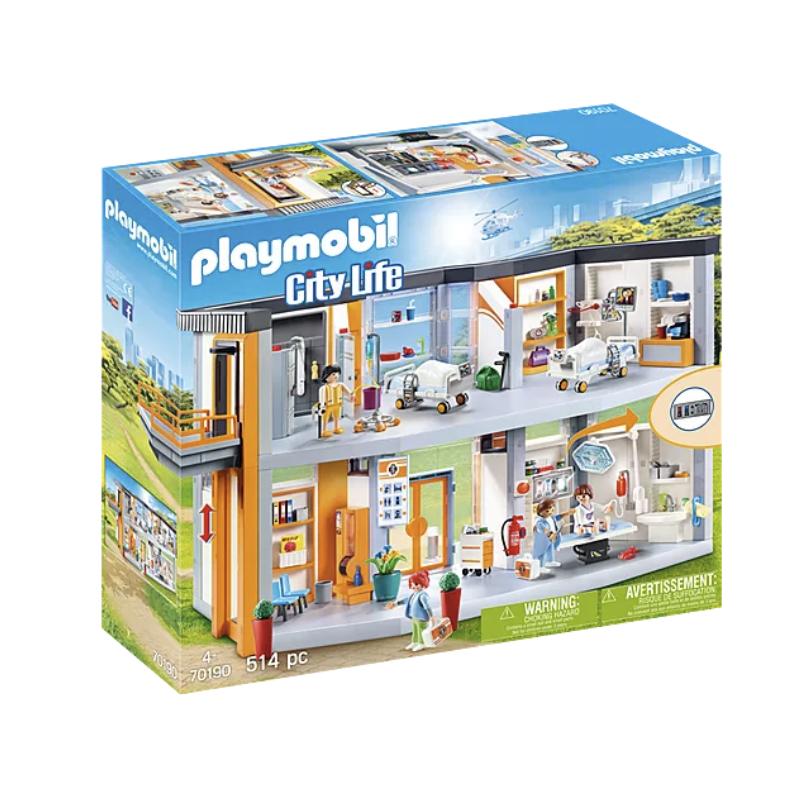 Playmobil:   City Life -  Hospital com Mobília -70190