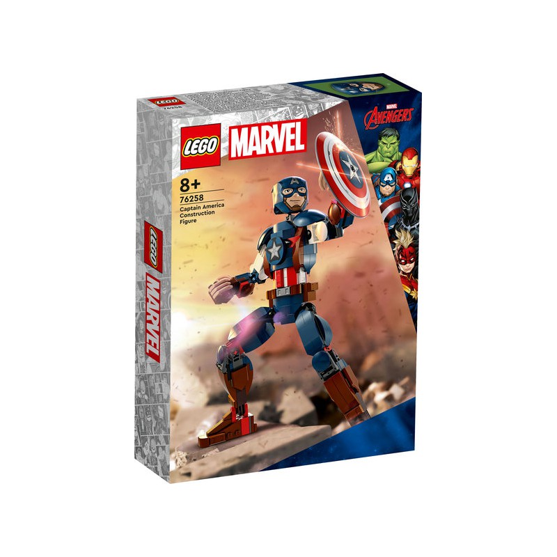 LEGO: Marvel - Figura de Construção de Captain America - 76258