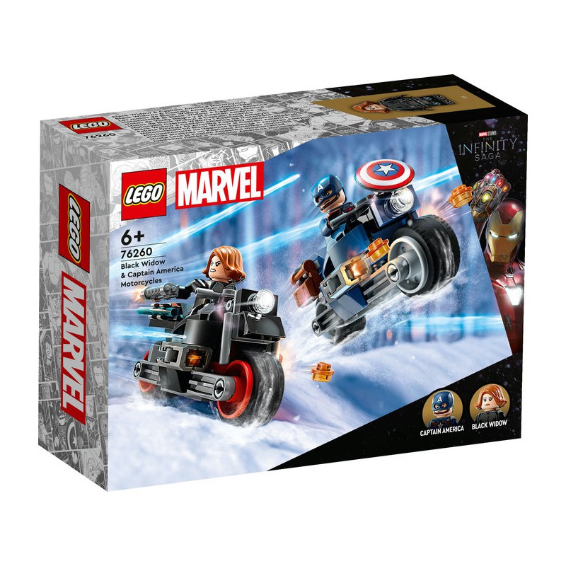 Lego : Super Heroes Marvel - 76260  Motos de Black Widow e Captain America