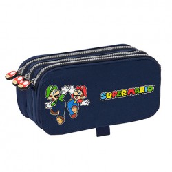 Super Mario- bolsa TRIPLA porta Lápis -Mario and Luigi