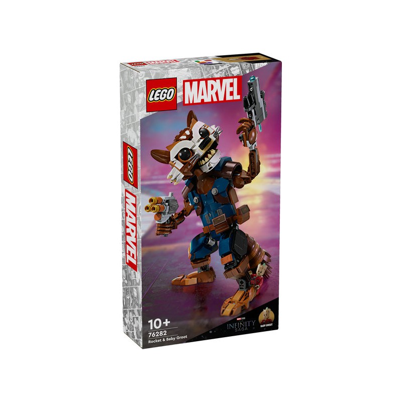 LEGO: Ninjago -Super Heroes Marvel - Rocket e Groot Bebé - 76282