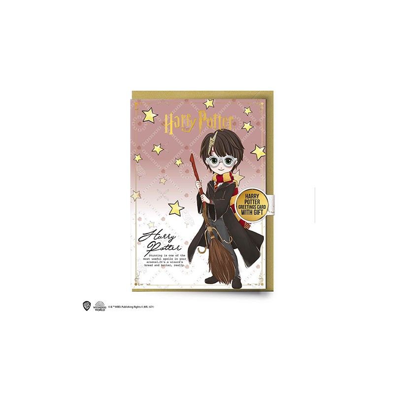 Harry Potter - Harry greeting card with Pin- postal- CineRéplicas