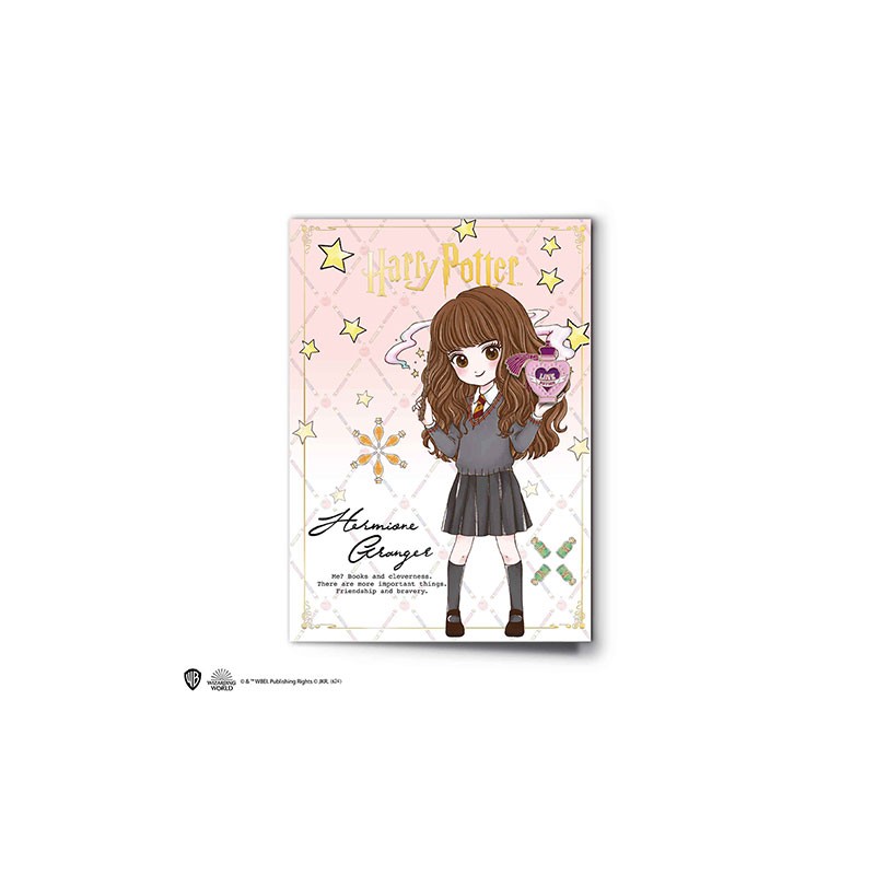 Harry Potter - Hermione Granger greeting card with Pin- postal- CineRéplicas