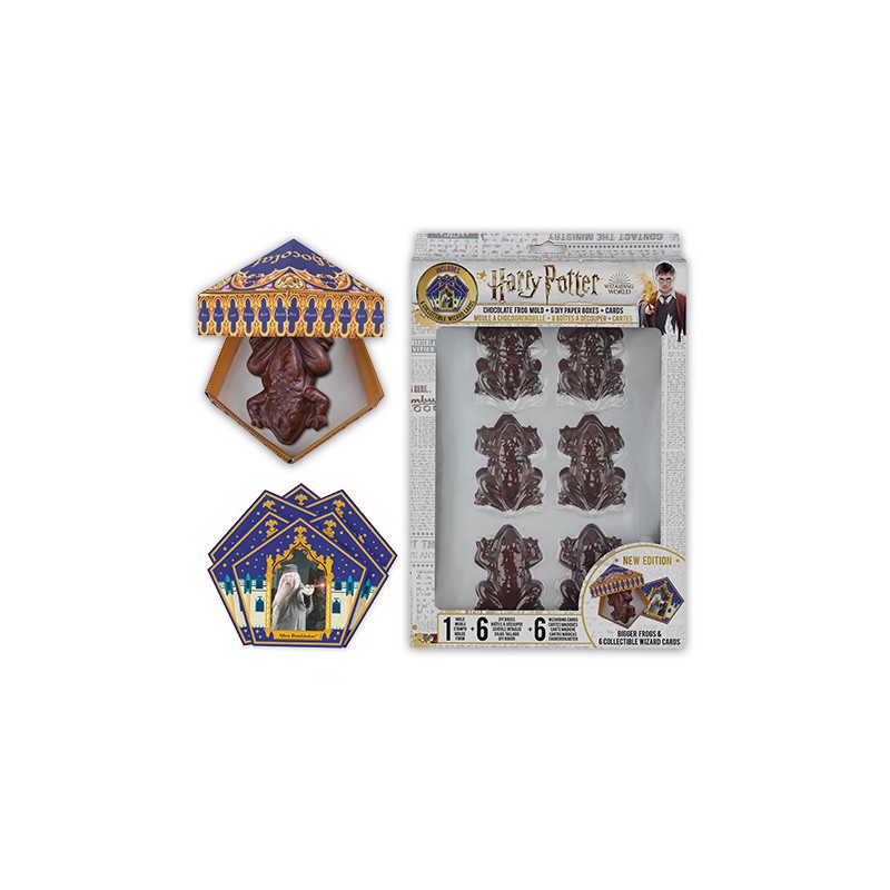 CHOCOLATE FROG MOLD + 8 PAPERS BOX - HARRY POTTER