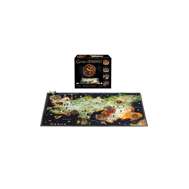 Puzzle Carte Essos - 1350 pcs - Game of Thrones - 4D Cityscape