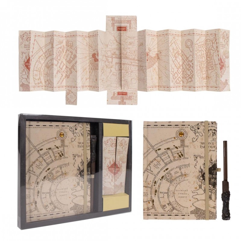 Harry Potter- Mapa do maroto com Luzes - Mauders map - Set de Papelaria