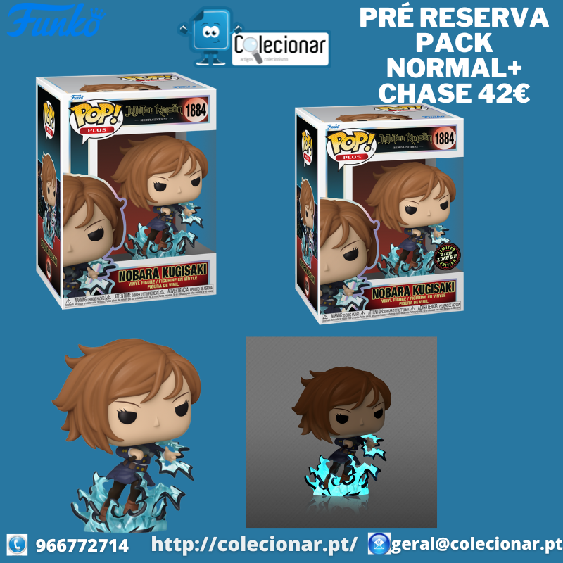 Funko POP! Animation: Jujutsu Kaisen -Nobara  w/ Chase (Glow) 1884 (Pack Normal +Chase)