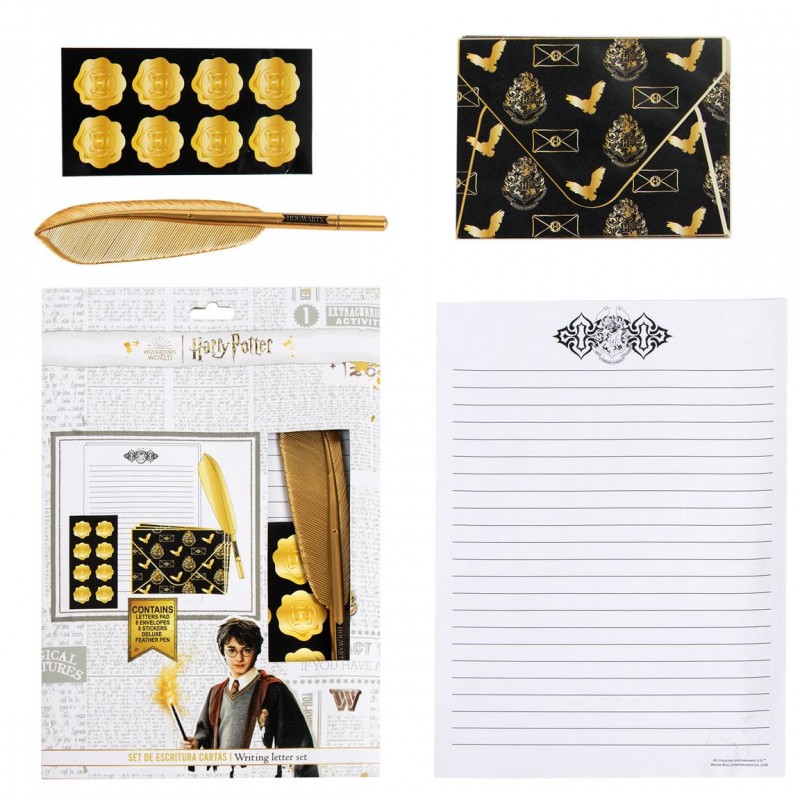 Harry Potter- Set de Papelaria - Envelopes+caneta+Folhas