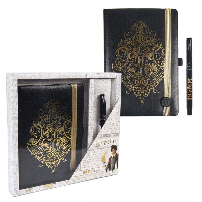 Harry Potter- Set de Papelaria - Notebook + Canetas