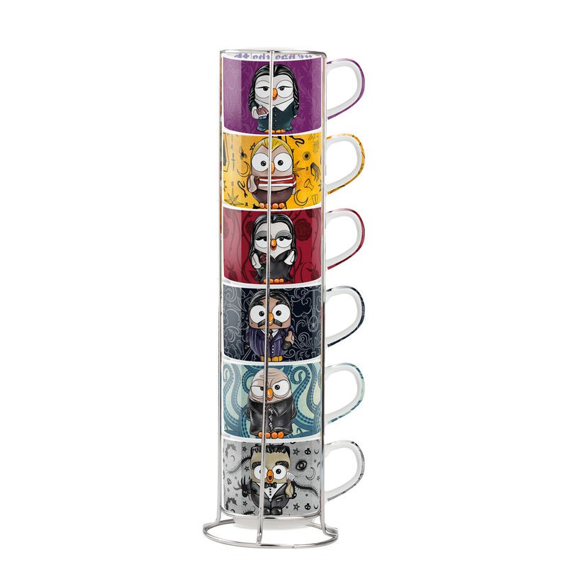 Addams Family -Goofi Set of 6 Stacking Mugs - 6 canecas de café
