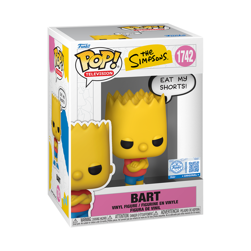 FUNKO POP! TELEVISION: The Simpsons - Bart 1742(Eat My Shorts) Special Edition