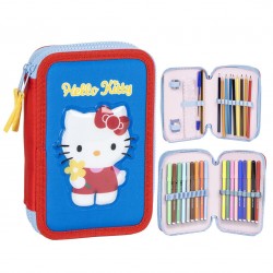 Hello Kitty - Estojo DUPLO- Porta Lápis - com acessórios