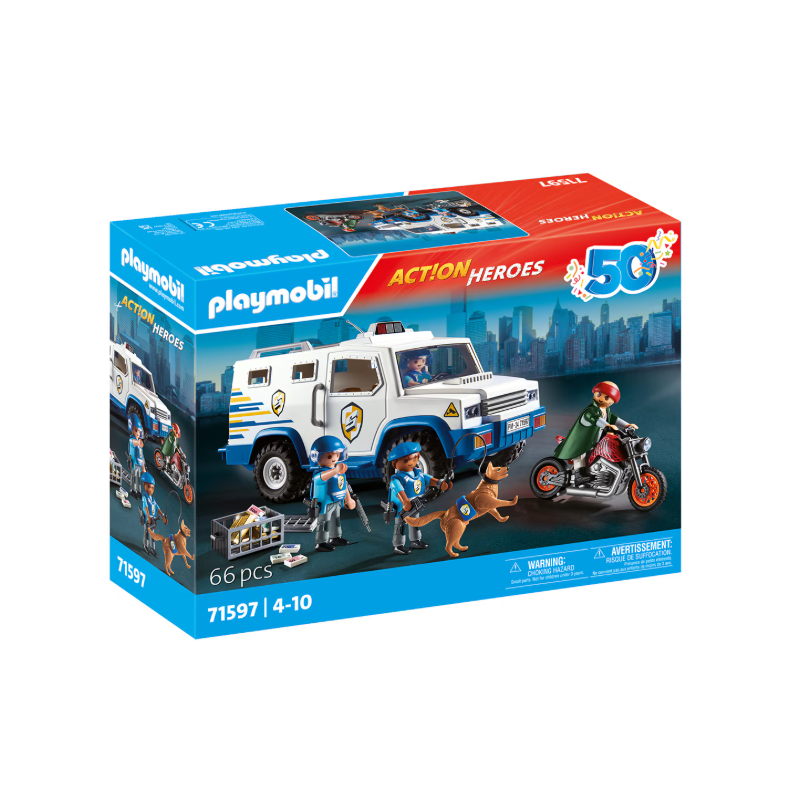 Playmobil Action Heroes - Transporte de dinheiro policia 71597