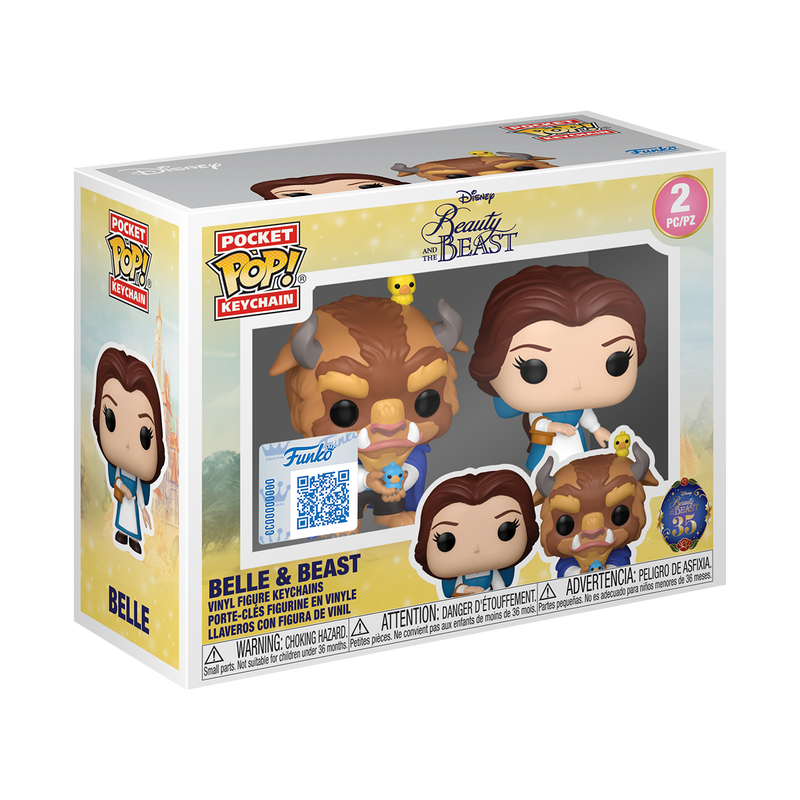 Funko POP! Disney - Beauty and the beast S5: Keychain Belle & Beast 2 - Pack