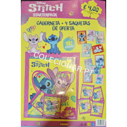 PANINI-  Disney Stitch - Stitch & Angel cromos-Pack Caderneta+4 saquetas