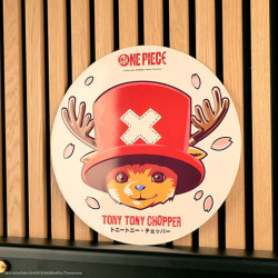 One Piece - Tony Tony Chopper - Placa Decorativa Redonda em Alumínio