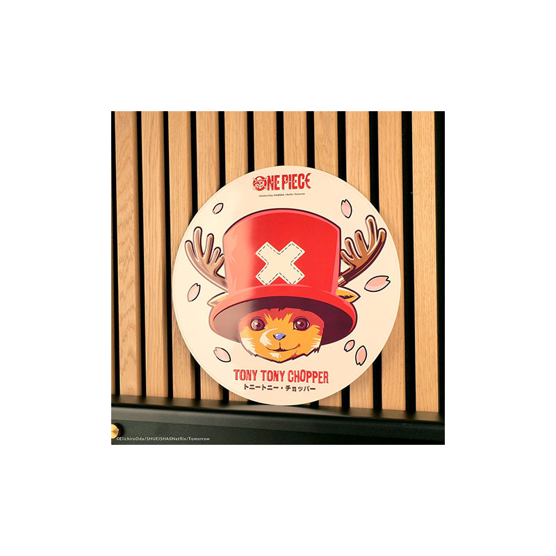 One Piece - Tony Tony Chopper - Placa Decorativa Redonda em Alumínio