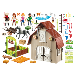 Playmobil Estábulo com Lucky, Pru e Abigail 70118
