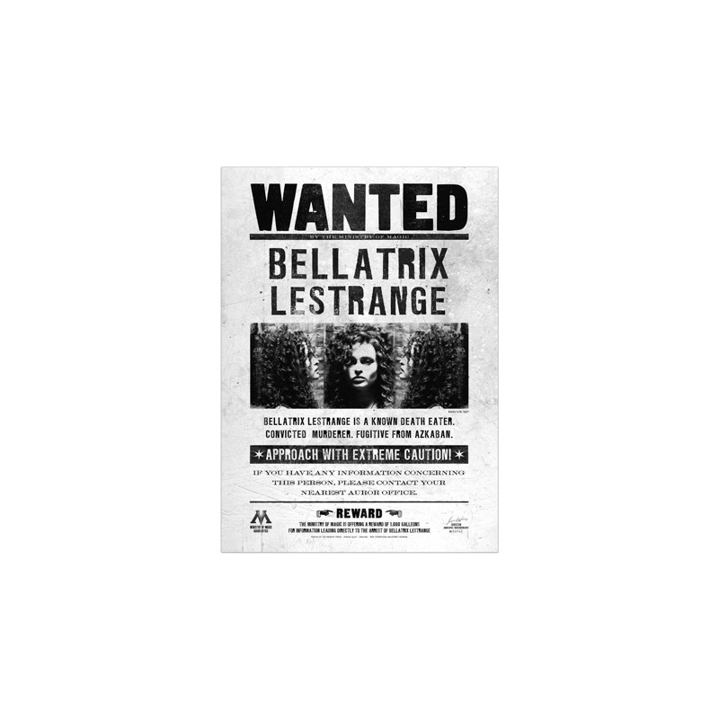 Wanted Bellatrix Lestrange Poster