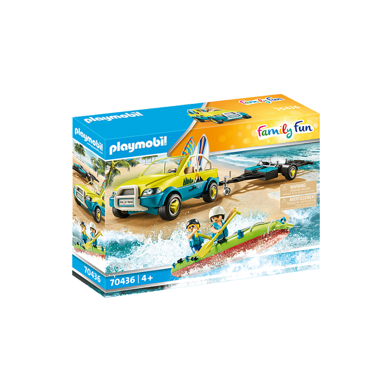 Playmobil: Family Fun -  Carro de Praia com Canoa 70436