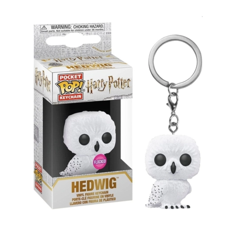 Funko POP! Keychain: Harry Potter - Hedwig (Flocked) - Exclusive